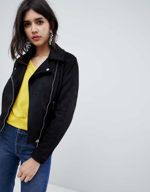 New Look Suedette Biker Jacket | ASOS