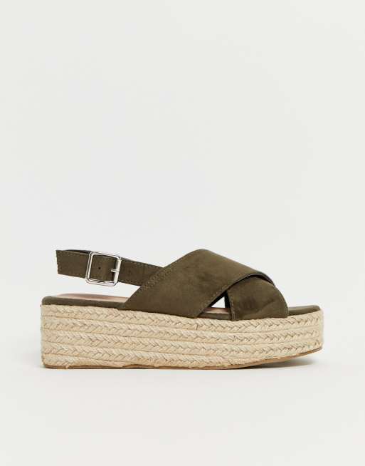 Khaki flatforms cheap