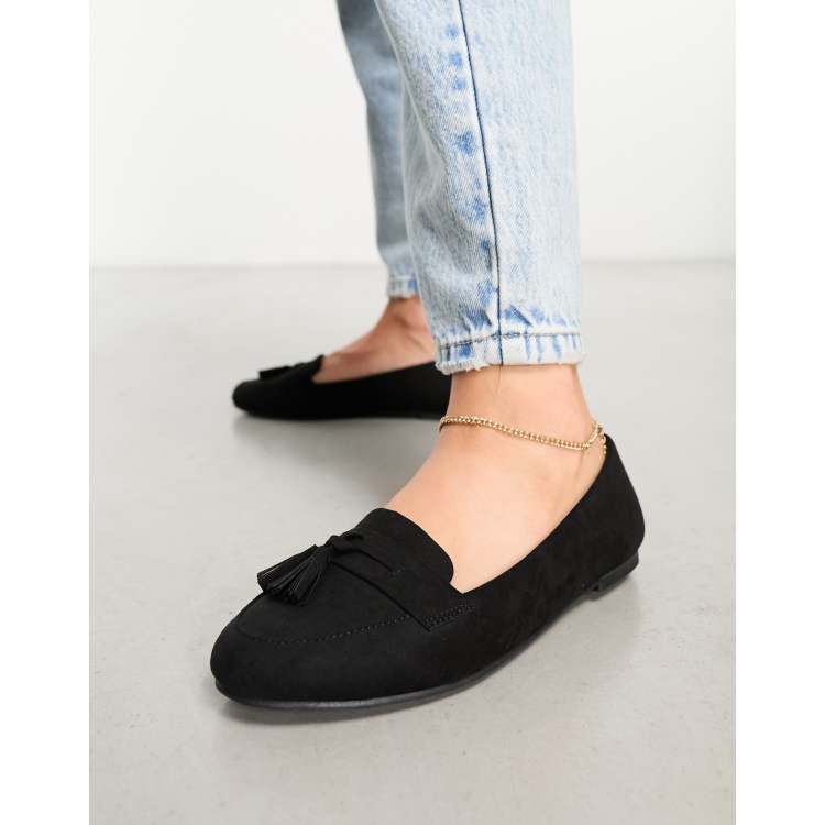 Suede black loafers on sale womens