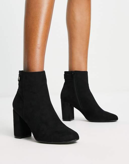 New look black store suede ankle boots