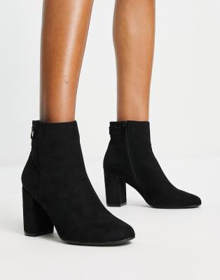 New look outlet black suedette boots