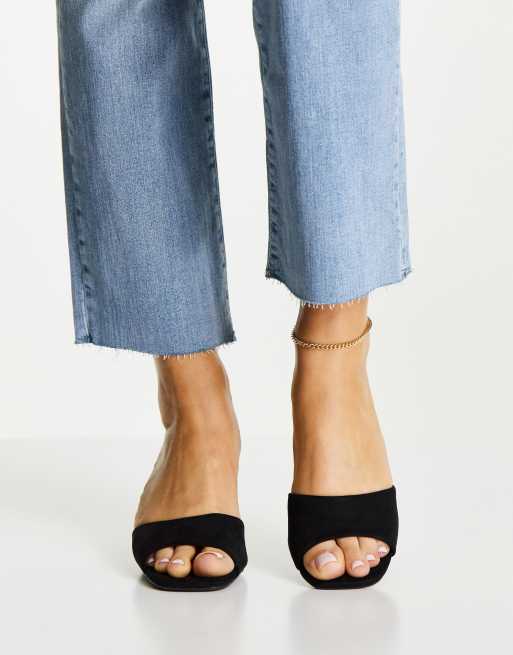 New look shop heeled mules