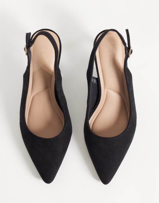 New Look suedette slingback heel in black, 2 of 4