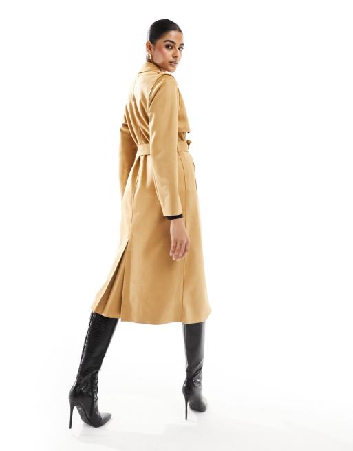 Suedette on sale trench coat