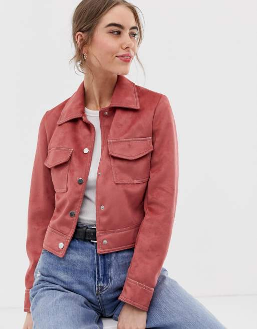 New look store pink denim jacket