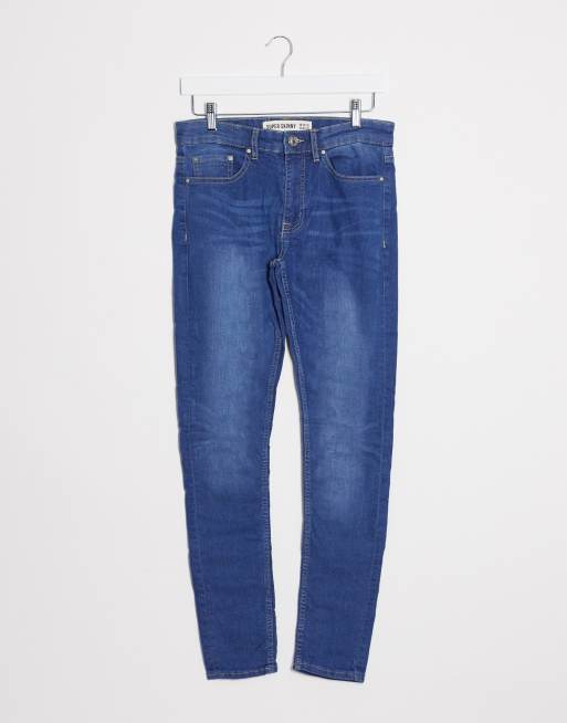 skyskraber telex Mor New Look super skinny jeans in blue | ASOS