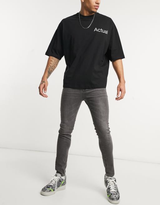 New Look super skinny jeans in washed grey, 4 of 4