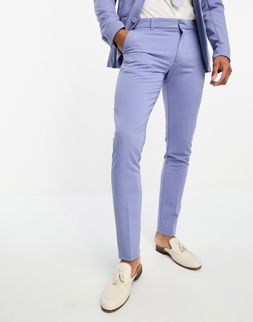 New Look Super Skinny Suit Pants In Light Blue - Suit 1