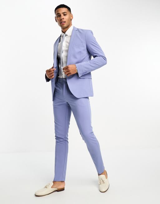 Baby blue hot sale skinny suit