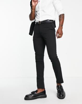 Super Skinny Black Suit Pants