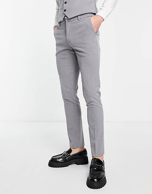 New Look super skinny suit trouser in grey | ASOS