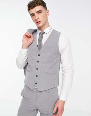 New Look super skinny waistcoat in grey