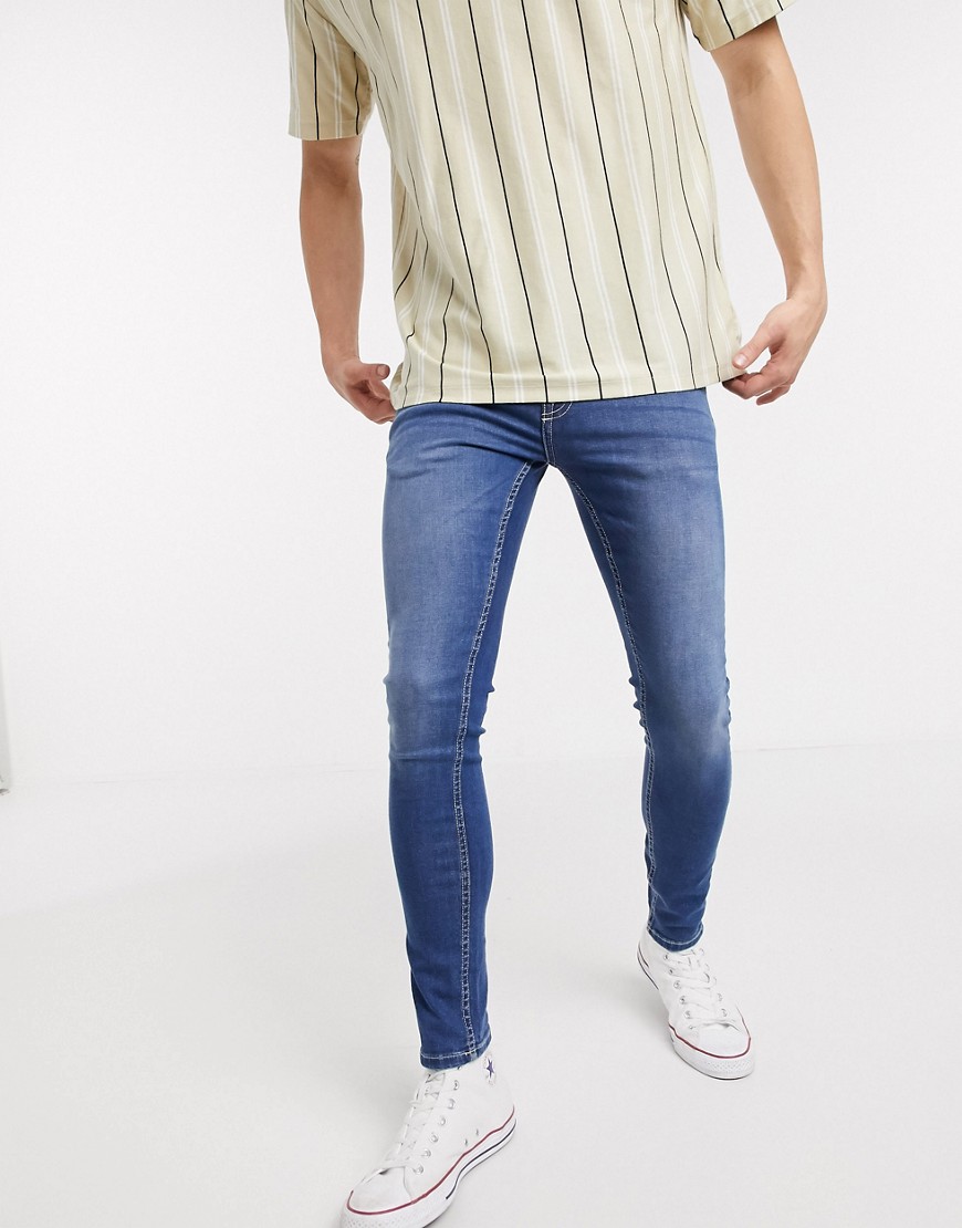 New Look - Superskinny jeans in felblauw
