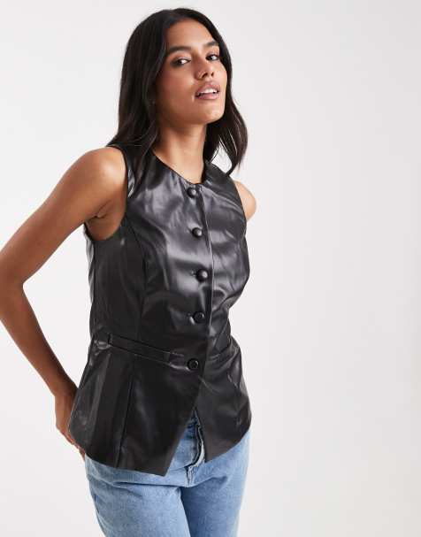 New Look – Svart kostymväst i polyester - view 1