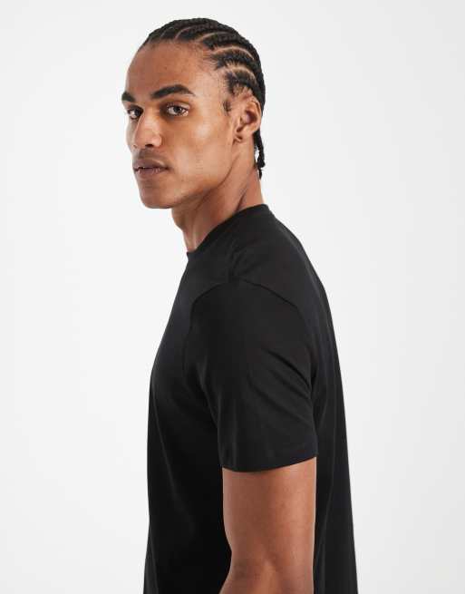 New Look – Svart pikétröja i regular fit, 4 av 5