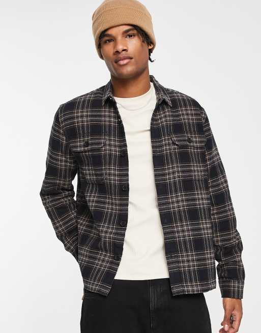 New Look – Svart rutig overshirt