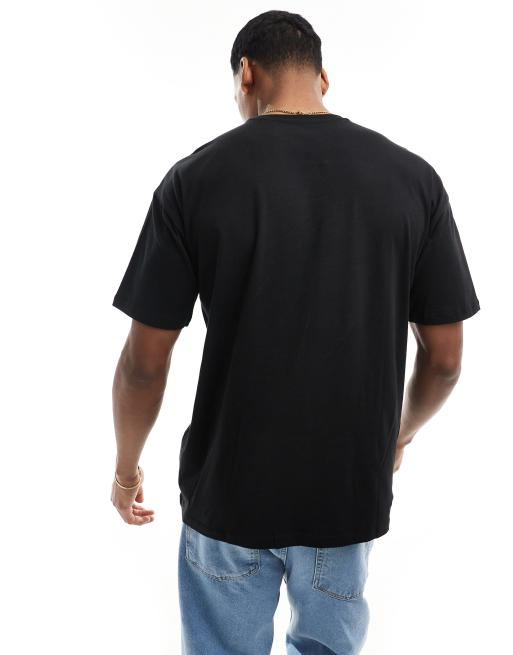 New Look – Svart t-shirt i bomull och oversize med rund halsringning, 3 av 4