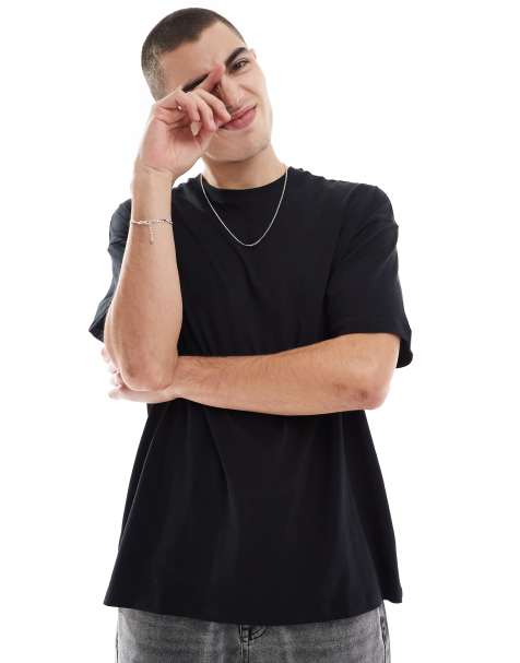 New Look Svart t-shirt i oversize-modell - view 1