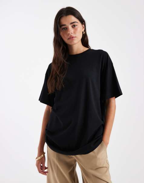 New Look – Svart T-shirt i oversize - view 1