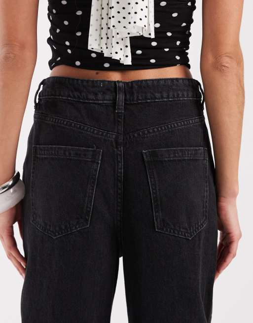 New Look – Svarta, avsmalnande jeans med barrelben, 5 av 5