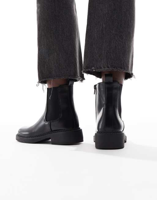 New Look – Svarta chelseaboots med fyrkantig tå, 4 av 4