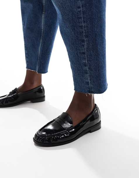 New Look – Svarta, enkla loafers - view 1