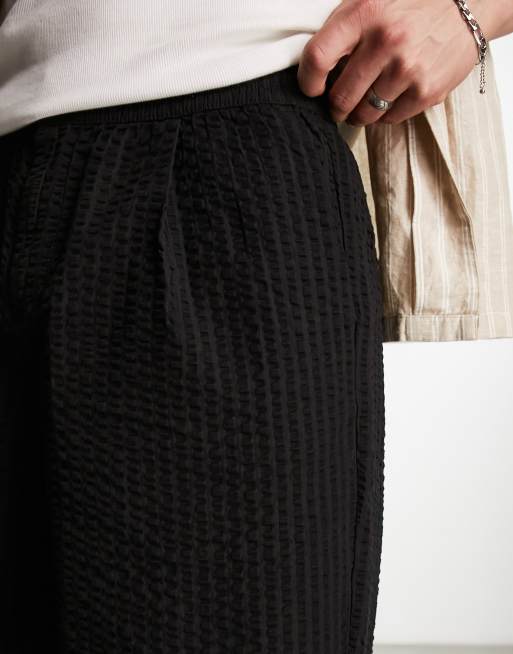 New Look – Svarta finshorts med resårmidja, 3 av 4