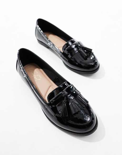 New Look – Svarta loafers med fransar, 4 av 4