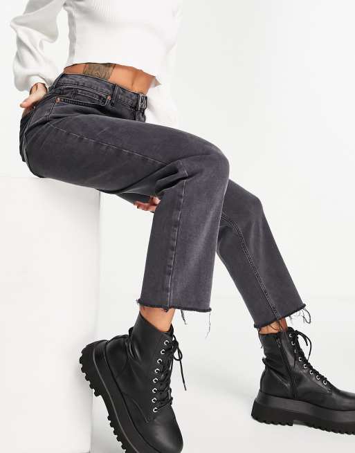 New Look – Svarta straight jeans
