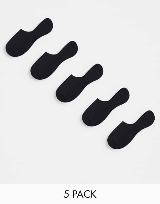 New Look – Svarta träningsstrumpor i 5 -pack