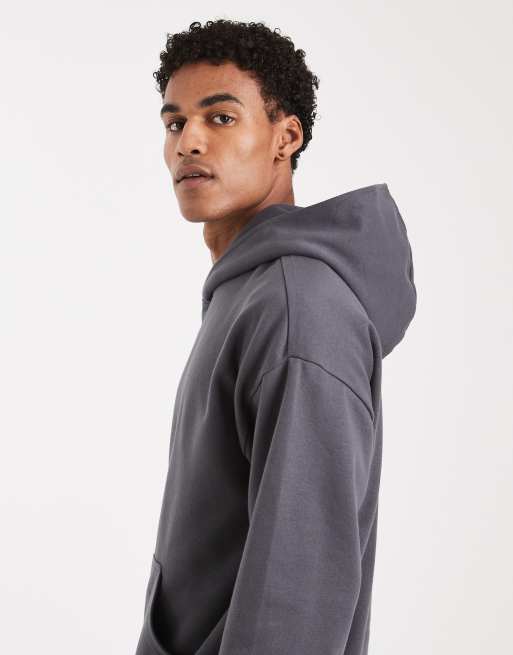 New Look - Sweat à capuche d'ensemble oversize - Gris foncé, 4 de 5
