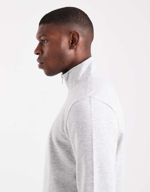 New Look - Sweat à col cheminée zippé - Gris chiné , 4 de 5