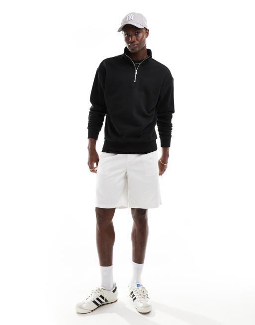 New Look - Sweat avec col cheminée à fermeture éclair 1/4 - Noir, 4 de 4