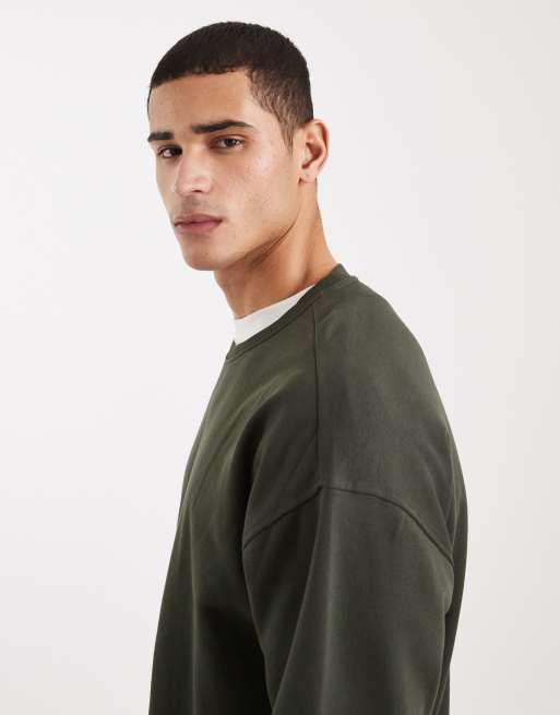 New Look - Sweat oversize - Kaki, 4 de 5