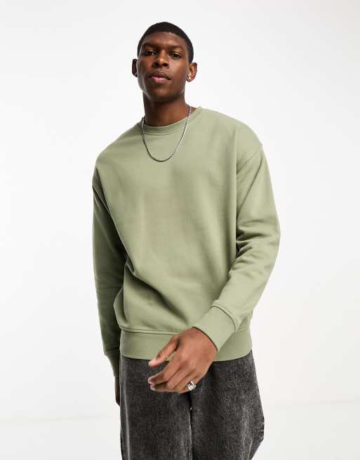 New Look Sweat ras de cou Vert clair ASOS