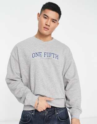 Sweat Universitaire Gris H&M Taille XS - Occasion Très Bon état