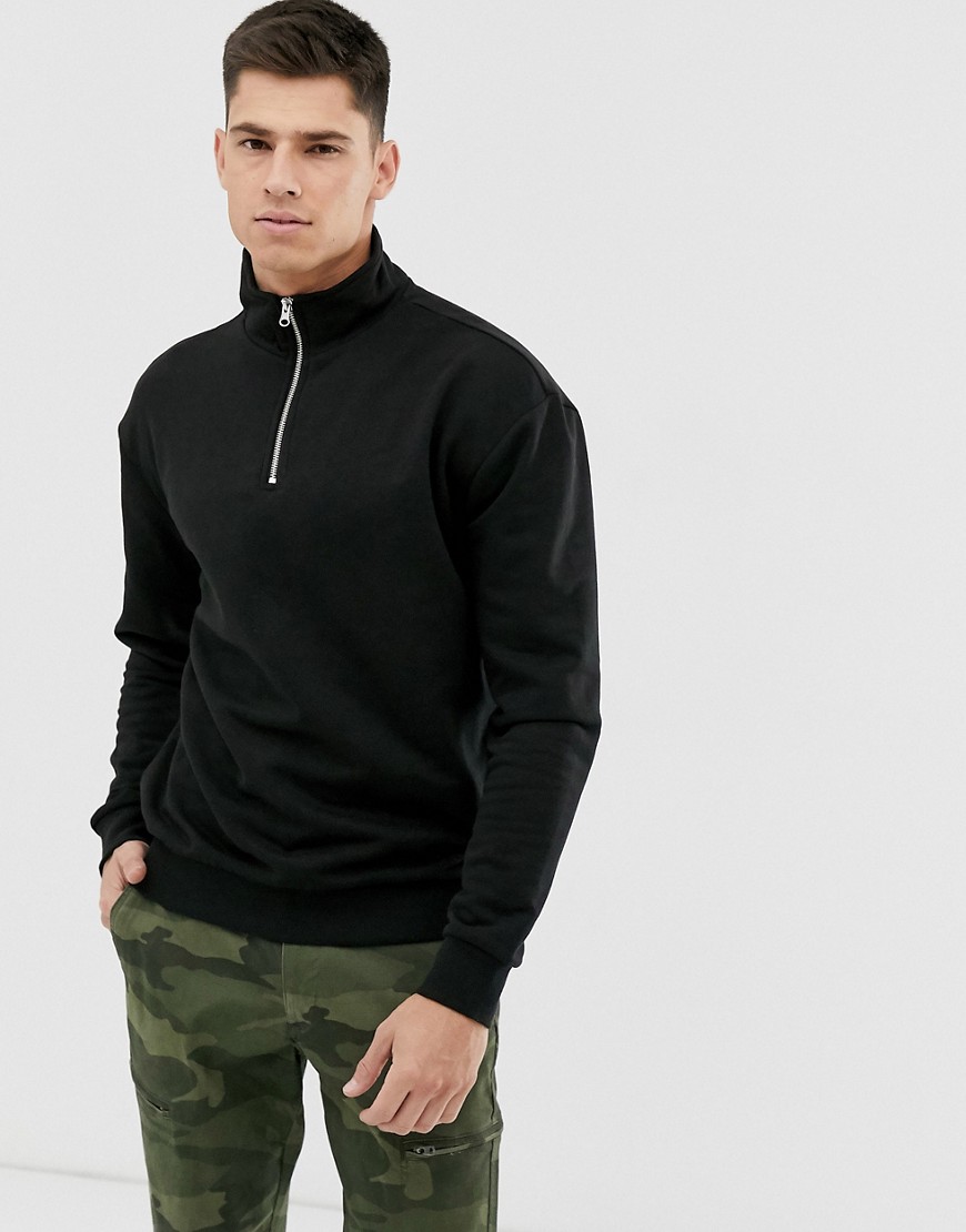 New Look - Sweater met opstaande boord in zwart
