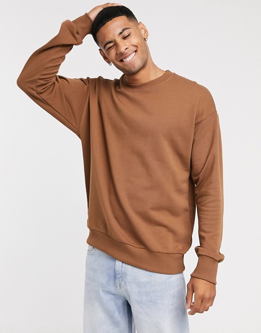 New Look sweatshirt in dark brown