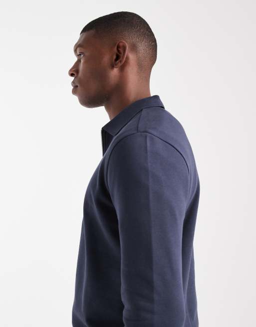 New Look – Sweatshirt in Marineblau mit kurzem Reißverschluss, 4 von 5
