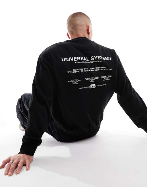New Look - Sweatshirt met 'Universal' print in zwart