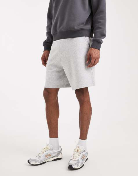 New Look - Sweatshort in gemêleerd grijs - view 1