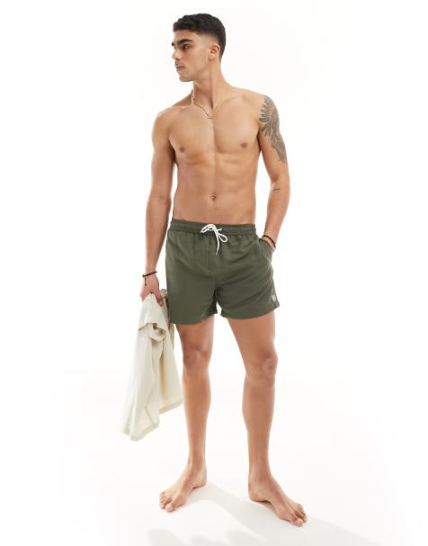 New Look – Szorty kąpielowe w kolorze ciemnego khaki - view 1