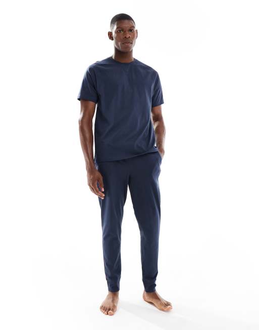 New Look T-shirt and sweatpants pajama set in navy