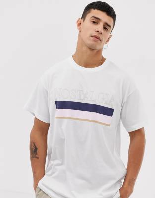 New Nostalgia Blanc Avec shirt Imprimé LookT BxCorde