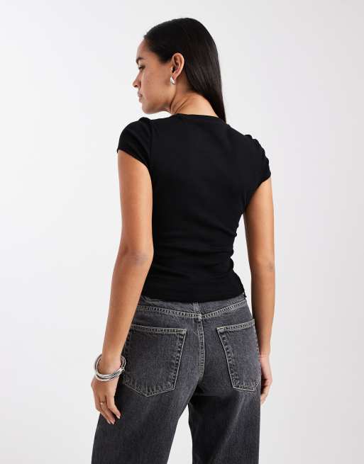 New Look - T-shirt baby nera, 3 di 4