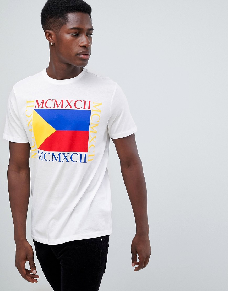New Look - T-shirt bianca con stampa MCMX-Bianco