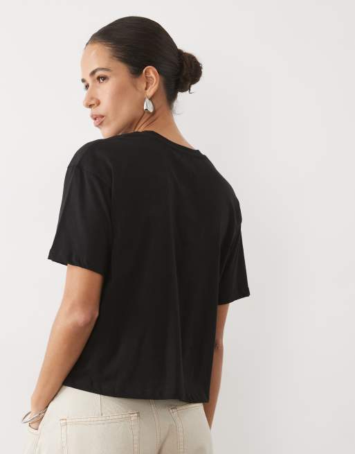 New Look t-shirt coupe carrée noir, 4 de 4