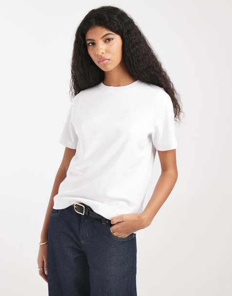 New Look - T-shirt coupe girlfriend de qualité supérieure - Blanc - view 1