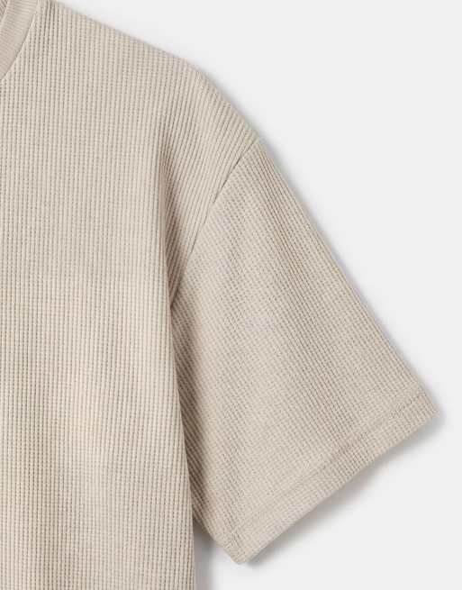 New Look - T-shirt d'ensemble gaufré - Taupe, 9 de 9