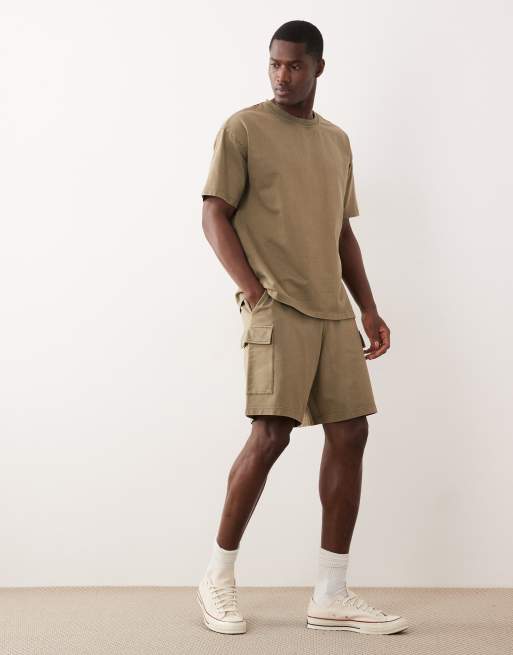 New Look - T-shirt d'ensemble oversize - Kaki délavé, 2 de 5